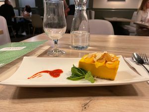 Tofu cheesecake at Manna 68 in Gdansk