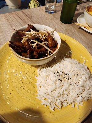 Vegan duck dish at Manna 68 in Gdansk