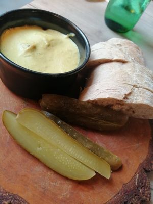 Fake fois gras (weird title, feel that lentil pate would do) at Manna 68 in Gdansk