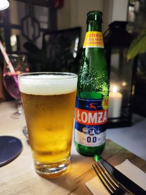 Beer without alcohol at Manna 68 in Gdansk