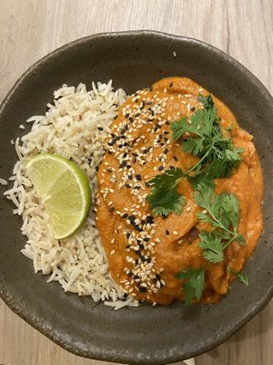 Tofu & prune koftas in fenugreek sauce  at Manna 68 in Gdansk