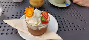 Chocolate mousse at Manna 68 in Gdansk