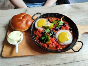 shakshouka (breakfast menu) at Manna 68 in Gdansk