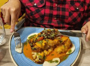 Cauliflower steak at Manna 68 in Gdansk