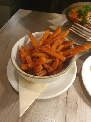 Sweet potato fries at Manna 68 in Gdansk