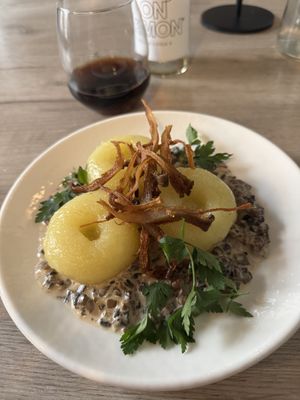 Polish Dumplings with Mushrooms (so good!)  at Manna 68 in Gdansk