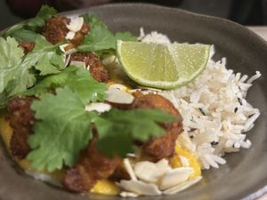 Fried Cauliflower in Saffron Sauce  at Manna 68 in Gdansk