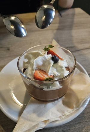 Chocolate mousse at Manna 68 in Gdansk