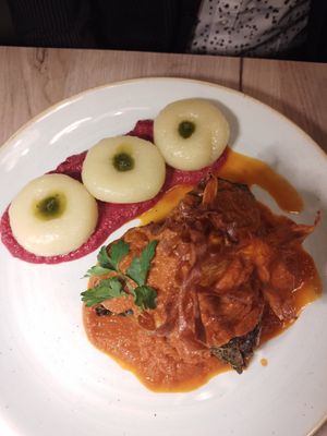 Cabbage rolls & dumplings! at Manna 68 in Gdansk