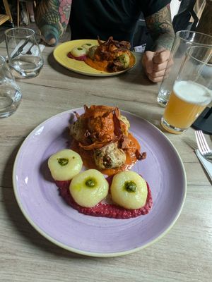 Gołąbki + kluski śląskie at Manna 68 in Gdansk