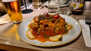 Tasty cauliflower steak nicely presented at Manna 68 in Gdansk