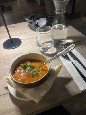 Hearty Autumn soup of Lentils  at Manna 68 in Gdansk