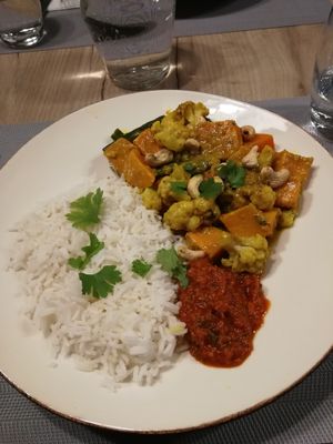 Sri Lankan curry at Manna 68 in Gdansk