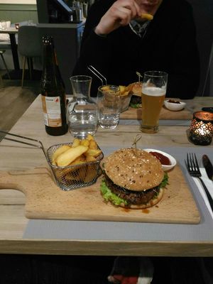 Vegan burger:) at Manna 68 in Gdansk