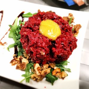 Beetroot tatare at Manna 68 in Gdansk