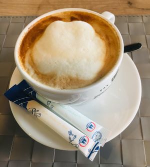 coffe with soy milk  at Manna 68 in Gdansk