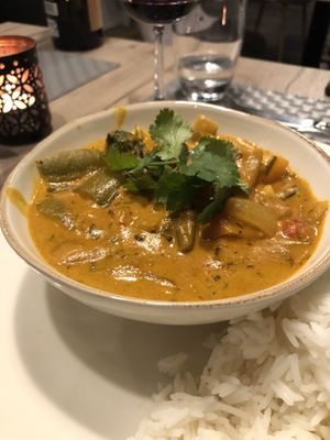 Jamaican curry  at Manna 68 in Gdansk