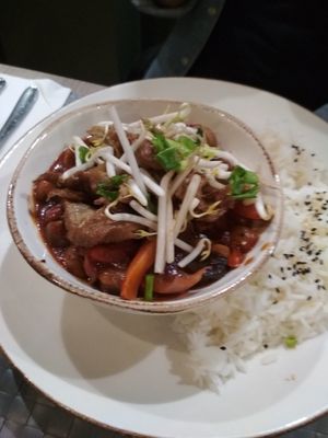 Vegan "duck" at Manna 68 in Gdansk