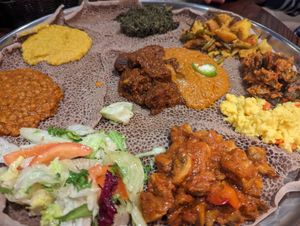 Vegan platter at Adulis - Oval in South West London