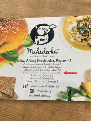 Menu  at Mihiderka - Arkady Wrocławskie in Wroclaw