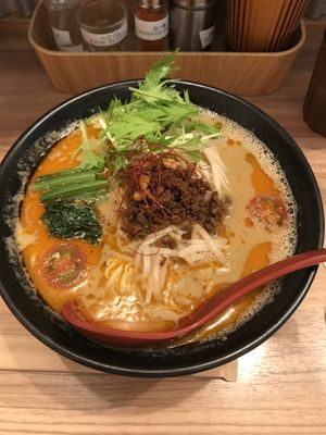 Spicy sesame (tan tan-men) ramen  at Soranoiro Nippon in Tokyo