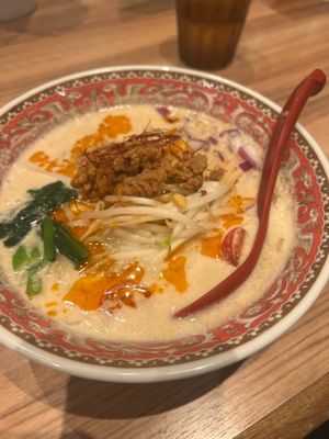 There is vegan dan dan noodles on the Menu. You can choose gluten-free noodles if you want. The great thing is the soup is addictive free and very tasty. Highly recommended! at Soranoiro Nippon in Tokyo