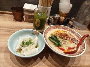 Vegan ramen and gyoza at Soranoiro Nippon in Tokyo