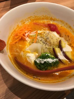 Vegan ramen at Soranoiro Nippon in Tokyo