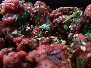 Mushrooms Manchurian - seriously if you like mushrooms get these. You’re welcome   at Spice Room in Denver