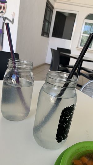 Homemade lemonade at Antojito Con Amor in Cancun