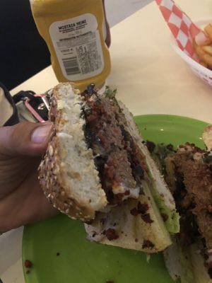 Had to cut it in half at Antojito Con Amor in Cancun