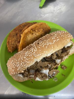 philly cheese  at Antojito Con Amor in Cancun