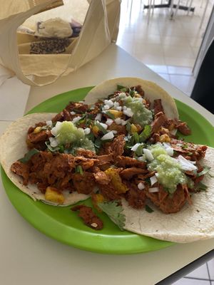 tacos de pastor :p  at Antojito Con Amor in Cancun