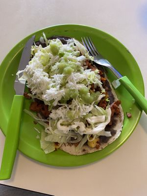 huarache  at Antojito Con Amor in Cancun