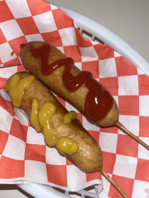 Corn dogs  at Antojito Con Amor in Cancun