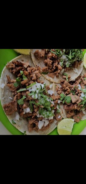 Meat tacos at Antojito Con Amor in Cancun