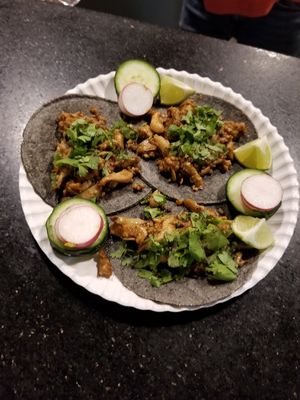 Oyster mushroom dish..tasty at Antojito Con Amor in Cancun