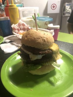 Triple Cheese Burger 🧀 at Antojito Con Amor in Cancun
