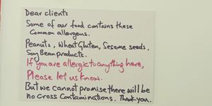 Note about allergens present at Vegan for Longevity & Health in Auckland