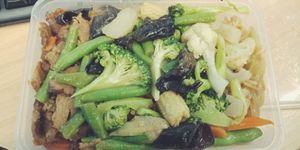 My yummy lunch for the day at Vegan for Longevity & Health in Auckland