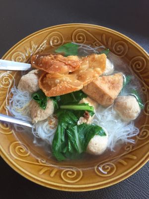 Vegan bakso at Maitry in 