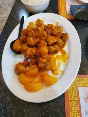 Orange Chicken  at Chef Kenny's Asian Vegan Cuisine in Las Vegas