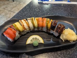 Rainbow roll at Chef Kenny's Asian Vegan Cuisine in Las Vegas