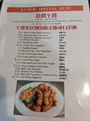 Lunch specials 11:30-3:00 at Chef Kenny's Asian Vegan Cuisine in Las Vegas