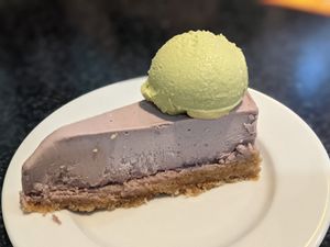 Strawberry Cheesecake and Ice Cream at Chef Kenny's Asian Vegan Cuisine in Las Vegas