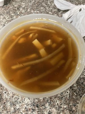 Hot and sour soup at Chef Kenny's Asian Vegan Cuisine in Las Vegas