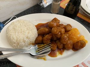 Orange chicken (definitely recommend) #Veganuary at Chef Kenny's Asian Vegan Cuisine in Las Vegas
