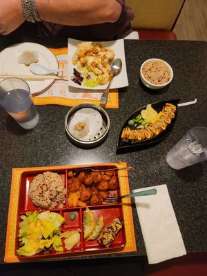 I had the Orange Chicken and my friend had Walnut Shrimp at Chef Kenny's Asian Vegan Cuisine in Las Vegas