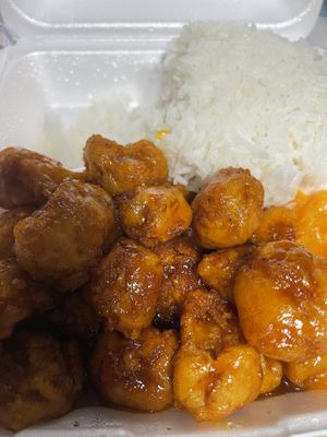 Orange Chik’n  at Chef Kenny's Asian Vegan Cuisine in Las Vegas