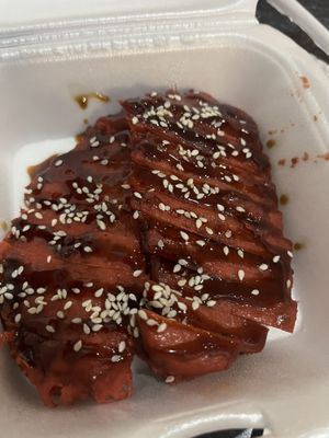 BBQ meat appetizer   at Chef Kenny's Asian Vegan Cuisine in Las Vegas